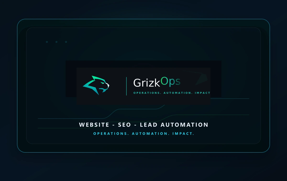 GrizkOps Website & Lead Automation case study visual